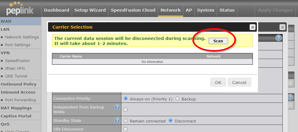 Ascend Router SIM Carrier selection 4