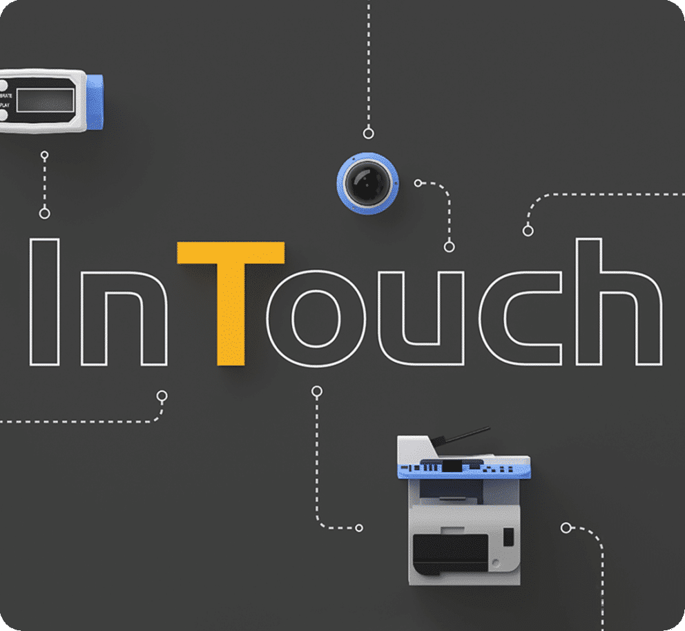 Moderne Technologie- und Gerätegrafik "InTouch".